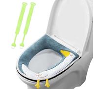 YSJCHEBS Asiento De Inodoro con Patrón De Pato De 1 Pieza Y Elevador De Tapa De Inodoro De 2 Piezas, Asiento De Inodoro De Dibujos Animados, Accesorios De Inodoro, Asiento De Inodoro Impermeable
