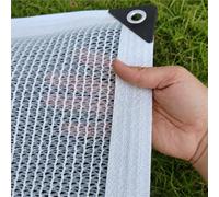 YSPZDQ Lona Sombra Exterior Blanca con Ojales, Malla de Sombreo Resistente UV 50%, HDPE Tela Sombra Resistente Desgarros, Transpirable para Invernadero, Jardín, Patio, Plantas(4x8m)