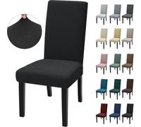 Ystyle Fundas Sillas De Comedor Pack 2, Funda Silla Moderna, Negro | Fundas Sillas Ajustables, Funda Para Sillas Elástica, Funda Para Silla, Funda Protectora Sillas, Fundas Decorativas Sillas
