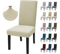 Ystyle Fundas Sillas De Comedor Pack 6, Funda Silla Moderna, Beige Claro | Fundas Sillas Ajustables, Funda Para Sillas Elástica, Funda Para Silla, Funda Protectora Sillas, Fundas Decorativas Sillas