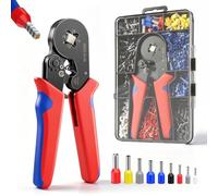 YSYFAD Crimpadora Terminales Electricos Juego 0,08 - 16 mm², 1200 pcs | Crimpadora Punteras Autoajustable con 1200 Terminales de Crimpado para Cable Aislados y sin Aislar de 10 mm² y 16 mm²