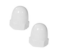 Ysyqkn 2 Piezas Tapas Decorativas para Tornillos de Inodoro Fundas Cerámicas para Tuercas de Baño Cobertores Modernos Resisitentes Accesorios de Instalación, Blanco