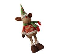 YTtkku Adorno retráctil para festivales, Papá Noel, ciervo, muñeco de nieve, escultura de poliéster, ahorro de espacio, decoración de vacaciones, expandible, Papá Noel, muñeco de nieve, renos