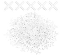 Yuanchu 500 piezas de cruz para azulejos, 3 mm PVC blanco, separadores de azulejos en forma de cruz para una colocación precisa de azulejos en pared y suelo