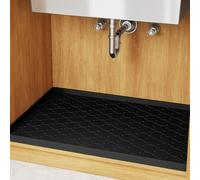Yuanice Tapete Ultra Grueso Impermeable para Fregadero de Cocina y baño, 34 x 22 Pulgadas, de Silicona, para Debajo del gabinete, tapete Organizador Debajo del Fregadero, Bandeja de Goteo para
