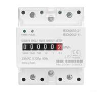 Yuanpgky Medidor de energía electrónico monofásico de 220 V 100 A, contador de kWh montado en riel DIN con salida de pulso de 800imp/kWh e indicador LED para residencial o luz (SKU)