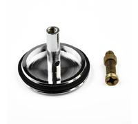 Yuanpgky Tapón de drenaje de bañera de 43 mm, botón pulsador de cobre para lavabo y bañera, bloqueo de pelo y alimentos en accesorios de fontanería