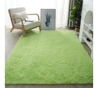 YUANWAN Alfombra Lavable 200 x 170 cm Antideslizante Resistente Alfombras para Sala de Estar Alfombra Salón Moderna para Salon Habitacion Exterior Pasillo, Verde Tierno