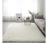YUANWAN Alfombras Salon 80 x 240 cm Lavable y Antideslizante Alfombras Dormitorio Modernas Alfombra de Decoración para Salon Habitacion Exterior Pasillo, Blanco