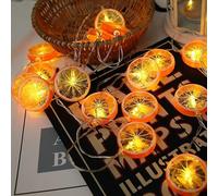 YUANYUYING Guirnalda de Luces de Frutas, Rodajas de Limón con 20 LED, Ideal para Jardín, Bodas, Dormitorios, Fiestas de Cumpleaños y Navidad (naranja)