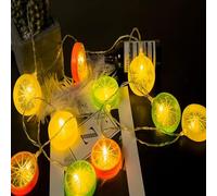 YUANYUYING Guirnalda de Luces de Frutas, Rodajas de Limón con 20 LED, Ideal para Jardín, Bodas, Dormitorios, Fiestas de Cumpleaños y Navidad (Tricolor)