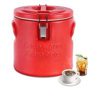 YUCHENGTECH Contenedor Isotérmico Acero Inoxidable 10L Recipiente Isotérmico para Alimentos Transportador de Alimentos Calientes/Fríos con Tapa y Asa,Sello Hermético para Múltiples Aplicaciones