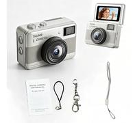 YUEHISY Llavero Pequeño para Cámara Digital, Llavero con Grabadora de Vídeo con Pantalla de 1,47 Pulgadas, Videocámara Digital para Grabación de Vlogs de Viajes y Tomas Nocturnas (Beige)