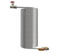 YUENFONG Bobina de intercambiador de calor de acero inoxidable de 12,5 cm de diámetro interior, intercambiador de calor, serpentinas de enfriamiento con conector de semiacoplamiento