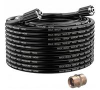 YUET 10M Manguera de Alta Presión de M22-14MM, 240Bar Manguera de Repuesto Flexible de Alta Presión, Manguera de Extensión para Karcher HD HDS Kranzle con Adaptador de Latón