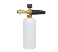 YUET Alta Presión con Espuma de Nieve 1L Ajustable, Conector de Latón | Cañón de Espuma para Karcher Serie K2, K3, K4, K5, K6 y K7 Limpiador para Coche Botella Lanza Pistola de Espuma para Nieve