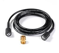 YUET Manguera de Lavado a Presión, 5M Manguera de Extensión de Lavado a Chorro, con Conexión Estándar Karcher HD HDS Kranzle M22-14mm, 3200 PSI Manguera de Repuesto con Adaptador de Latón