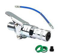 yufana 12000 PSI Acoplador de Pistola de Grasa,Pistola de Engrase G Acoplador Set Pistola de engrasado G con Manguera Flexible,para Bomba a Grasa Pistola de Engrase Boquilla Compatible(Plata