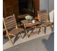 YUGXTH Juego de Mesa y Sillas for Exteriores, Sofá Plegable for Patio, Muebles de Balcón, Espacio Pequeño for 2, Muebles de Exterior for Porche Delantero, Junto a la Piscina(Brown)