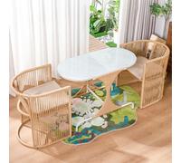 YUGXTH Mesa de Comedor al Aire Libre con Tumbonas Cómodas, Juegos de Muebles de Terraza Muebles de Balcón de Tamaño Pequeño Impermeables for Porche Delantero