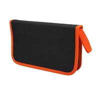 YUKOFE Bolsa de herramientas de guitarra multifuncional portátil duradero PU organizador de almacenamiento para reparación de guitarras Kit de mantenimiento naranja 10,4 x 6.2 x 1.2 pulgadas