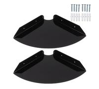 YUKOFE Estantes de Esquina flotantes para Montaje en Pared, estantes de Esquina Colgantes Redondos de Cuarto para dormitorios, Salas de Estar y Ducha, 2 uds. (Black)
