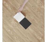Yullpaper Azulejos autoadhesivos para suelo, 24 unidades, revestimiento de PVC con aspecto de madera, azulejos adhesivos impermeables para baño, pisos autoadhesivos, para dormitorio, salón, clic,