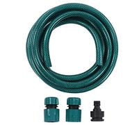 YUMILI Manguera de Agua 12mm, 3 Metros - Manguera de Riego para Jardín, Lavadora, Lavado de Coches - Resistente a Alta Temperatura y Presión, Incluye 3 Conectores Rápidos, Anti-Enrollamiento