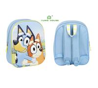 Yumo House Juego de mochila 3D bluey, SANDWICHERA RECTANGULAR BLUEY, TAZA MICRO 350 ML BLUEY, BOTELLA 410 ML BLUEY