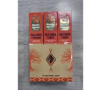 YUMO HOUSE - PACK 6 CAJAS O 12 CAJAS DE INCIENSO ORGÁNICO NATURAL PALO SANTO CONBINADO, CADA CAJA DE 6 VARITAS, PORTAINCIENSO REGALO