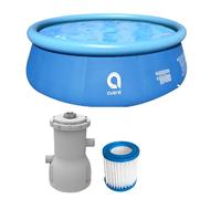 YUMO HOUSE- Piscina Desmontable de 360 x 76 cm Con depuradora 1136 litros, Capacidad 5377 litros-Piscina Desmuntable de 360 x 76 cm Amb depuradora 1136 litres, Capacitat 5377 litres