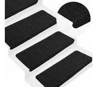 YunCangg Alfombrillas autoadhesivas para escalones, 30 unidades, color negro, 65 x 24,5 x 3,5 cm, para escalones de madera, antideslizantes, para escalones interiores, caracol y seguridad para