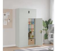 YunCangg Armario archivador gris claro de acero pulverizado, 90 x 40 x 180 cm, con 3 estantes, se puede cerrar con llave, para oficina, espacio de almacenamiento, orden y almacenamiento seguro de