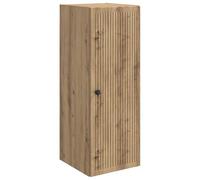 YunCangg Armario de pared de roble Artisan, 33 x 34,5 x 90 cm, con 2 estantes y puerta, montaje en pared, espacio de almacenamiento versátil para salón, dormitorio, oficina, pasillo, cocina, orden y