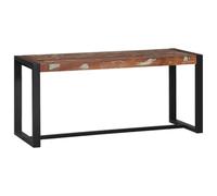 YunCangg Banco de madera maciza de mango con espacio de almacenamiento y asiento, banco de pasillos con compartimento, banco de zapatos robusto de madera y hierro, banco para guardarropa para pasillo