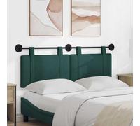 YunCangg Cabecero colgante de tela verde oscuro 130 x 55 x 5 cm acolchado con fijación a la pared para dormitorio versátil compatible con cama de matrimonio, cama individual, canapé, cabecero tapizado