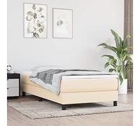 YunCangg Colchón de muelles ensacados de color crema, 120 x 190 x 20 cm, con tejido transpirable, elástico y cómodo para dormitorio, habitación de invitados, cama doble, cama individual, soporte