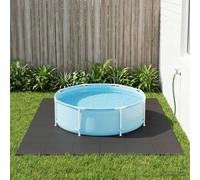 YunCangg Esterilla protectora de suelo para piscina, 50 unidades, color negro, 18 m², espuma EVA, diseño modular antideslizante, resistente al agua, reduce la pérdida de calor, ideal como base de
