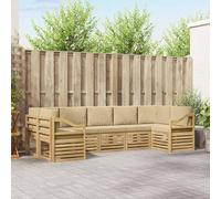 YunCangg Juego de 7 sofás esquineros de poliéster modular de 304 x 126,5 x 73 cm, para jardín, terraza, balcón, con cómodos cojines y prácticos reposabrazos para sentarse relajado y sociable