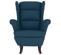 YunCangg Mecedora con patas de madera maciza, 74 x 90 x 102 cm, silla balancín, para salón, habitación infantil, relax, lectura, lactancia, con reposabrazos y respaldo
