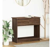 YunCangg Mesa consola con cajones, aspecto de roble marrón, 85,5 x 38,5 x 74,5 cm, mesa auxiliar con espacio de almacenamiento para salón, pasillo, vestíbulo, mesa de almacenamiento con estante