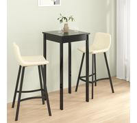 YunCangg Mesa de bar de madera de densidad media, color negro, 55 x 55 x 107 cm, mesa de madera estable con patas de madera de pino, ahorra espacio, para comedor, cocina, salón, diseño moderno
