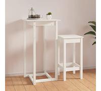 YunCangg Mesa de bar de madera maciza de pino, 60 x 60 x 110 cm, estable, mesa de comedor, cocina, ahorro de espacio, moderna, pequeña, ideal para salón y comedor