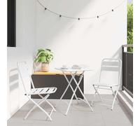 YunCangg Silla plegable de jardín blanca de acero pulverizado, 42 x 52 x 82 cm, 2 unidades, plegable, resistente a la intemperie, para jardín, balcón, terraza con respaldo y reposabrazos, ideal para