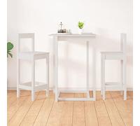 YunCangg Sillas de bar, 2 unidades, color blanco, madera de pino maciza, 40 x 41,5 x 112 cm, silla de cocina sin respaldo para comedor, salón, robusta, ergonómica, apilable, moderna