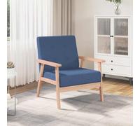 YunCangg Sillón azul de tela con acolchado y marco de madera, ideal como silla de lectura y televisión para salón, comodidad ergonómica y cómodos reposabrazos