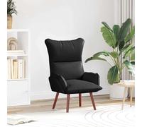 YunCangg Sillón negro de piel sintética, 69 x 74 x 93 cm, silla Relax Lounge con reposabrazos acolchado y respaldo para salón, dormitorio, oficina, ergonómico, cómodo
