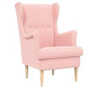 YunCangg Sillón Rosa Bou on cómodos cojines de asiento, marco de metal y madera, patas de madera maciza, 65 x 79 x 100 cm, ideal para salón, dormitorio y salón, ergonómico y elegante