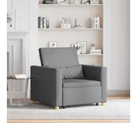 YunCangg Sofá cama extensible individual gris oscuro tela con marco de acero 90 x 165 x 87 cm 3 en 1 sofá sillón reclinable para salón, oficina, habitación de invitados, cómodo y duradero
