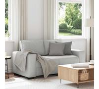 YunCangg Sofá de 2 plazas gris nube 160 x 77 x 82 cm, tela suave, estructura de madera y metal resistente, cómodos reposabrazos anchos para sala de estar y oficina, muebles modernos